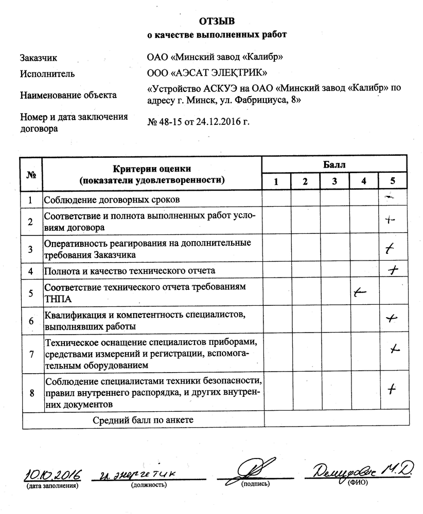 Отзыв
